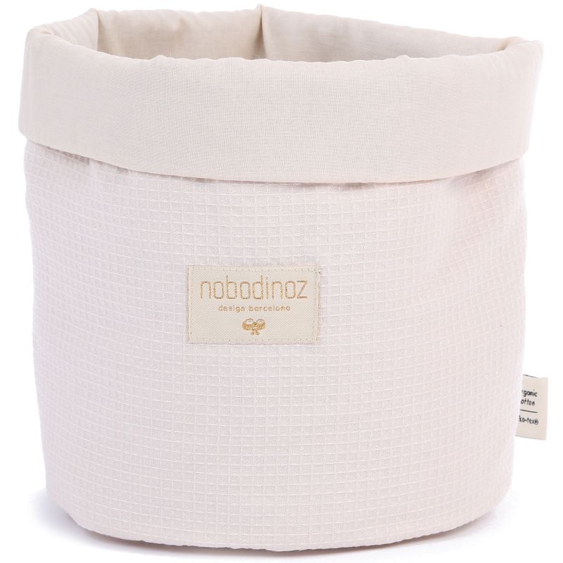 Panier de toilette Panda rose Nid d'abeille (20 x 24 cm) Nobodinoz