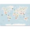 Carte du monde et livret d'exploration (50 x 70 cm) - Papier Curieux