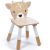 Variation Beige, blanc du produit Chaise enfant cerf en bois de la marque Tender Leaf