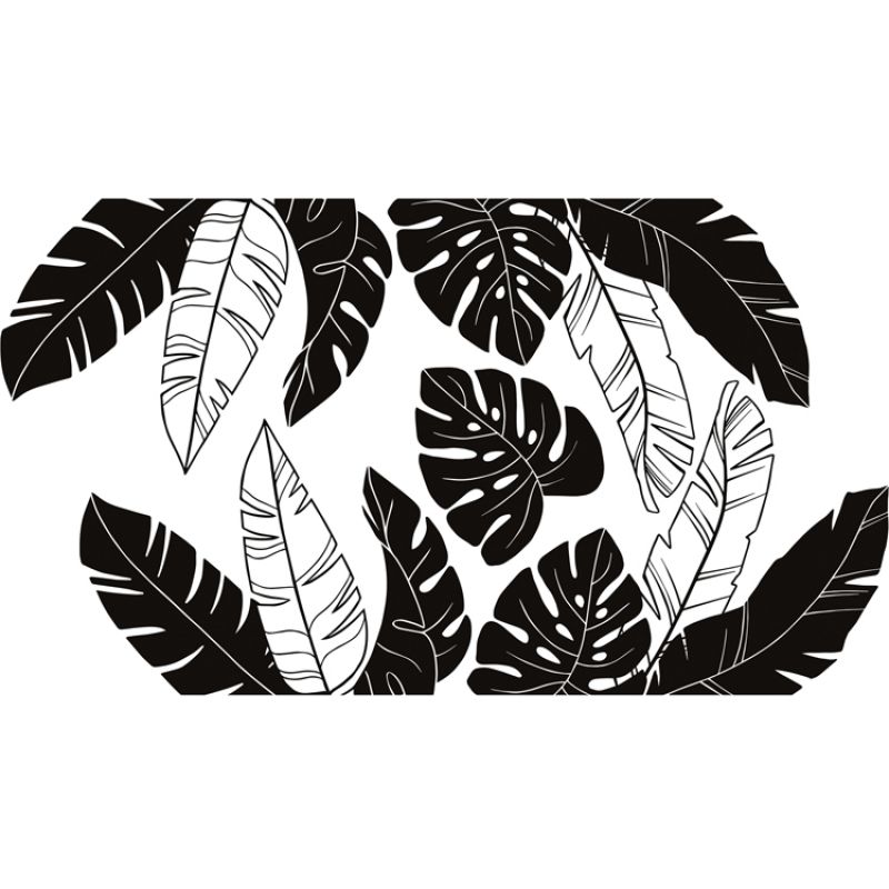 Stickers muraux feuilles tropicales (48 x 85 cm) Lilipinso