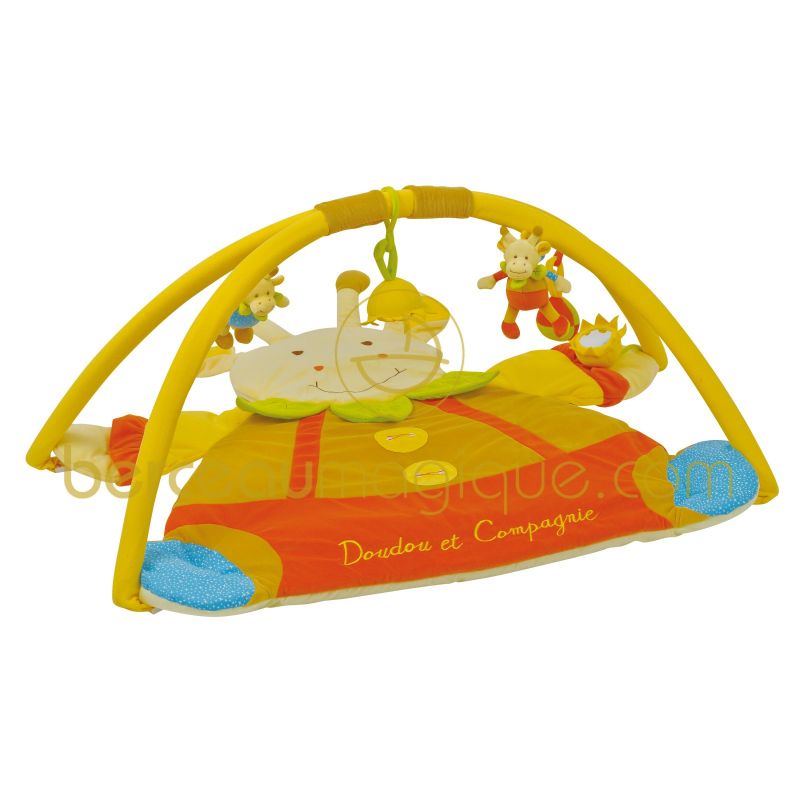 Tapis d'éveil silhouette girafe (80 x 80 cm) Doudou et Compagnie