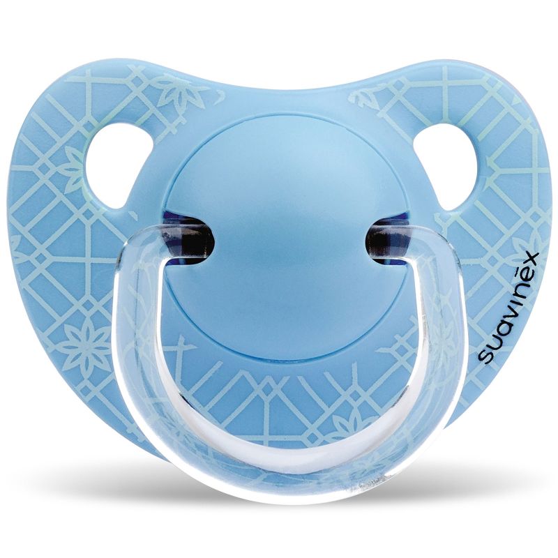 Sucette physiologique Panda bleu en silicone garçon  (0-6 mois) Suavinex