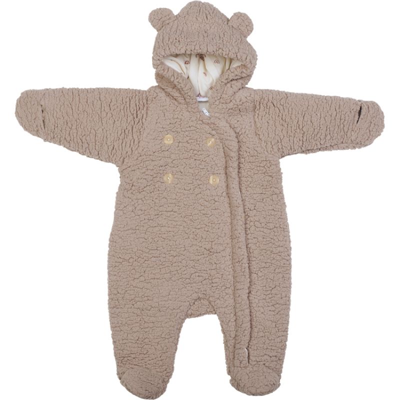 Combinaison pilote ours en sherpa beige (0-3 mois) BB & Co