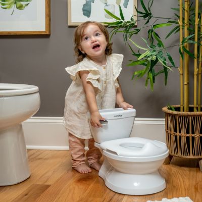 Mini toilette avec réducteur Blanc