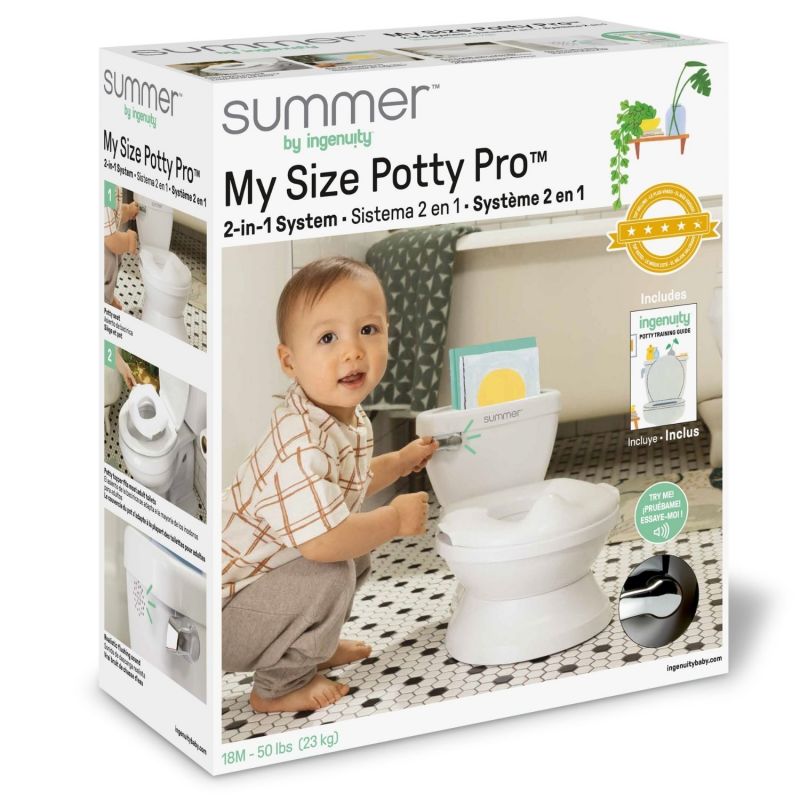 Mini toilette avec réducteur Blanc Ingenuity Packaging 8