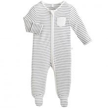 Pyjama chaud Zip Up rayé (0-3 mois)  par MORI