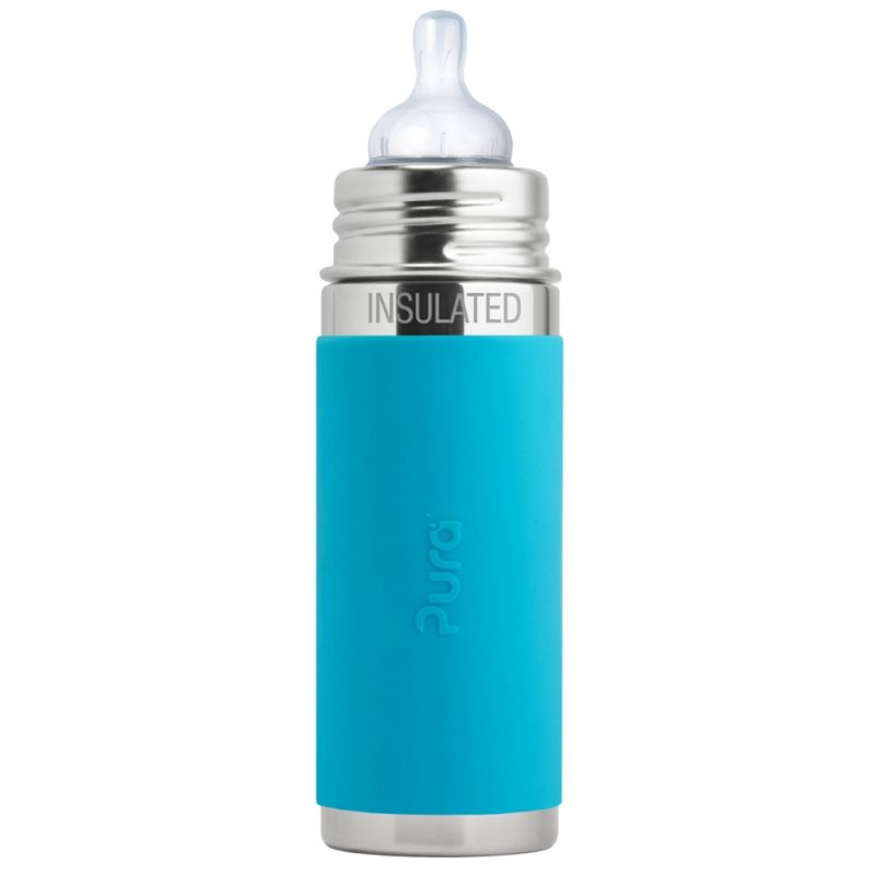 Biberon isotherme évolutif en inox Aqua (260 ml) Pura