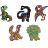 Cartes à gratter Scratch art Dinosaures silhouettés  par Janod 