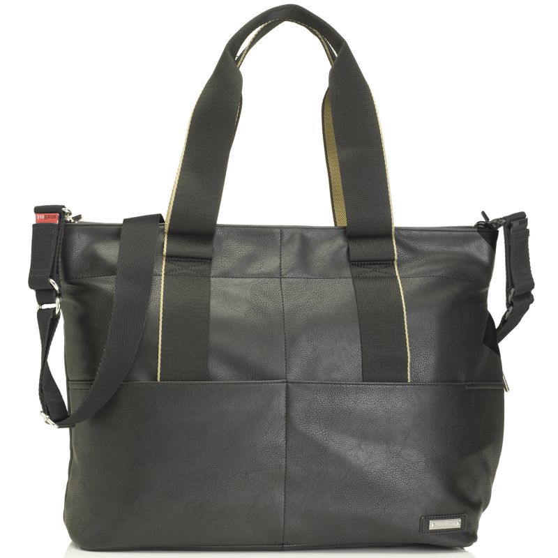 Sac à langer Eden cuir vegan noir Storksak