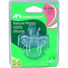 Sucette physiologique en silicone transparent (6-18 mois)
