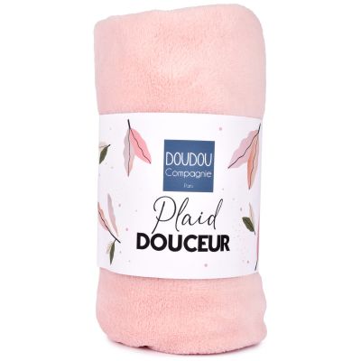 Couverture douceur rose (70 x100 cm) Doudou et Compagnie