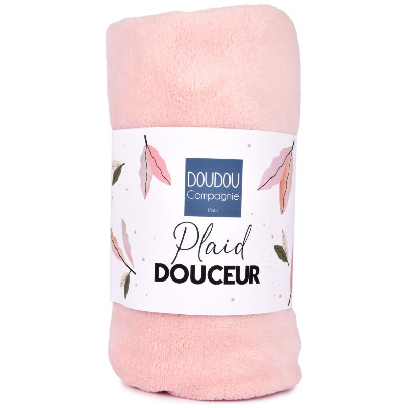 Couverture douceur rose (70 x100 cm) Doudou et Compagnie Produit 1
