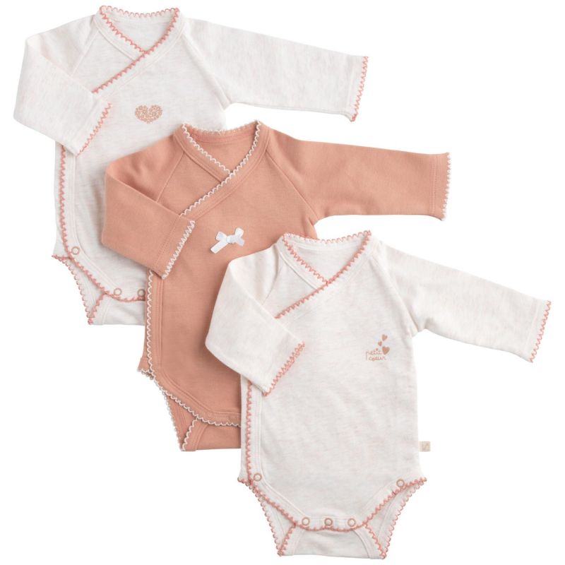 Lot de 3 bodies Petit Cœur (3 mois) Sauthon Produit 1