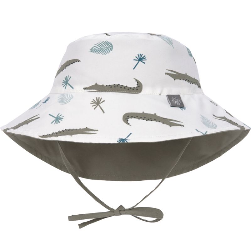 Chapeau anti-UV réversible Crocodile blanc (3-6 mois) Lässig
