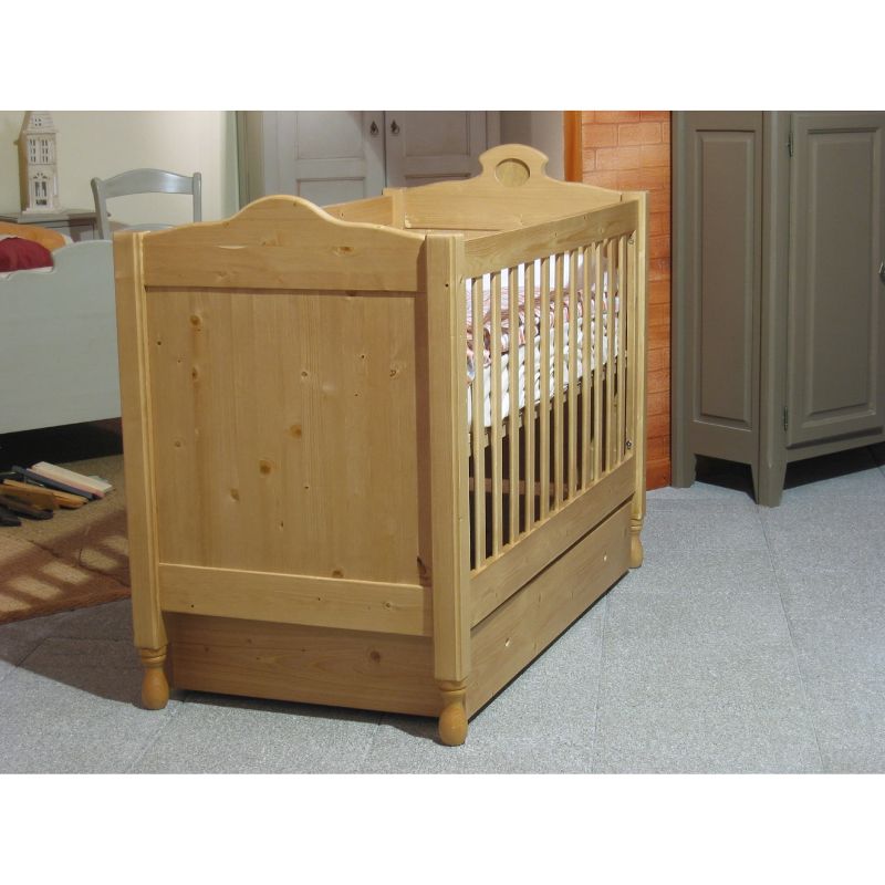 Lit bébé Eline finition : brut - naturel - blanc pastel Mathy by bols