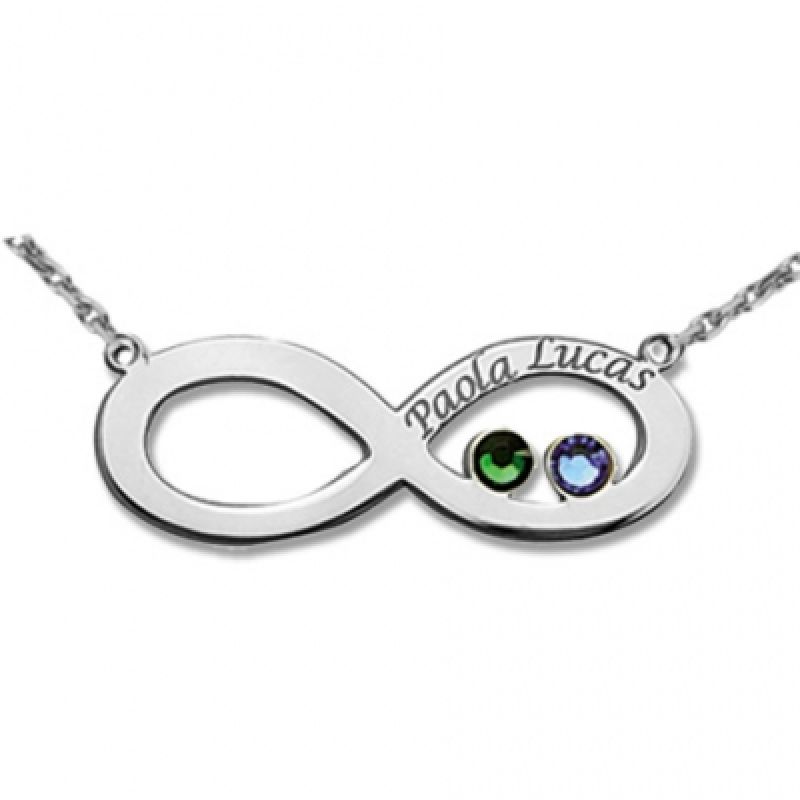 Collier Infini avec Swarovski (argent 925°) Louis de l'Ange