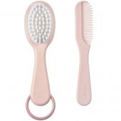 Peigne et brosse bébé Old Pink