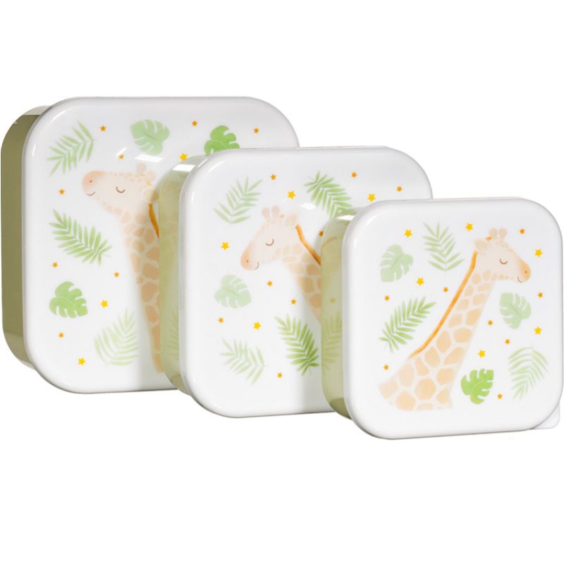 Lot de 3 boîtes à goûter Gigi girafe sass & belle