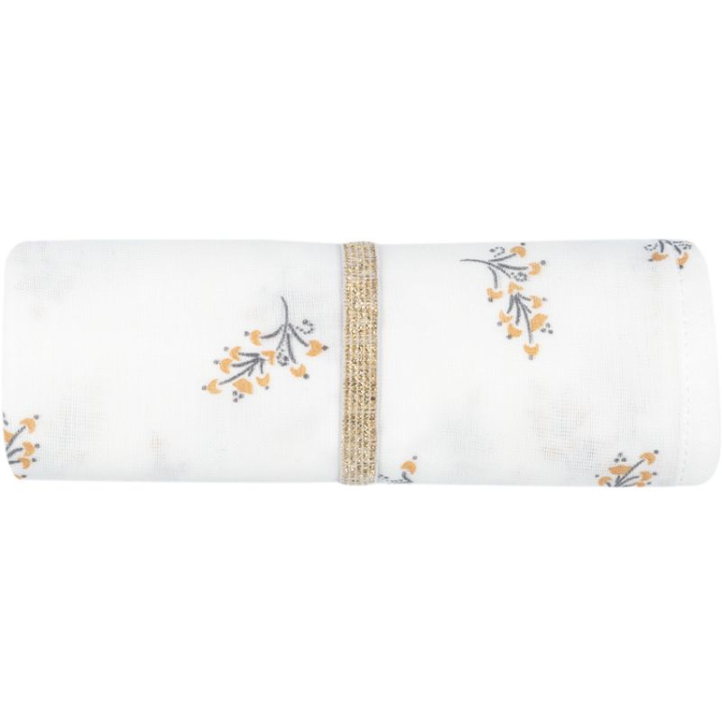 Lange en coton bio Baby Love Flore (70 x 70 cm) Nobodinoz