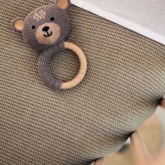 Couverture en tricot Basic Knit Olive Green (100 x 150 cm)