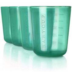 Lot de 4 petites tasses vertes - Babycup