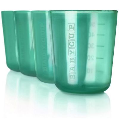 Lot de 4 petites tasses vertes  par Babycup