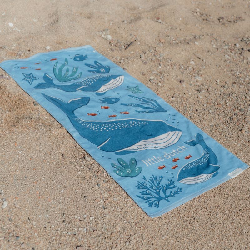 Serviette de plage Ocean World Blue (60 x 120 cm) Little Dutch Ambiance 7