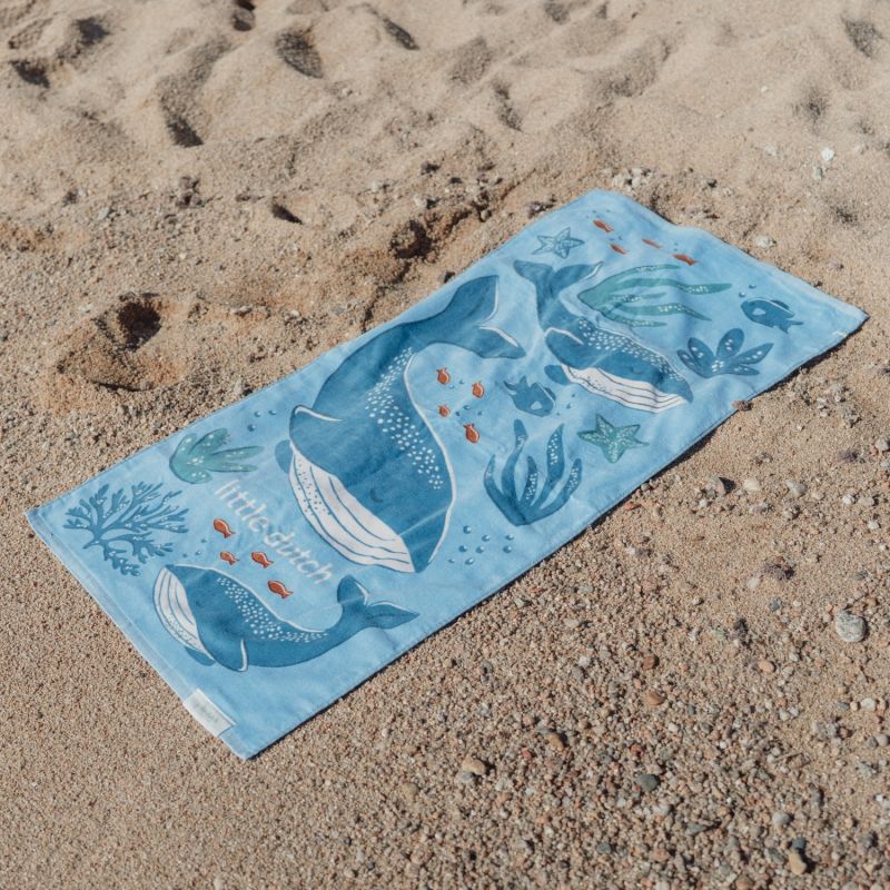 Serviette de plage Ocean World Blue (60 x 120 cm) Little Dutch Ambiance 8