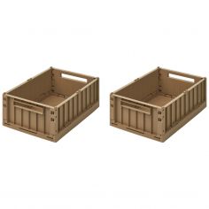 Lot de 2 caisses de rangement Weston M Oat - Liewood