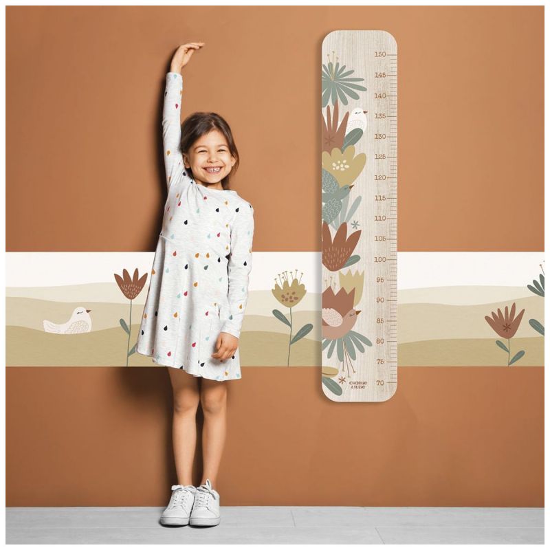 Toise en bois XXL Oiseaux Lili Rose personnalisable Charlie et Suzie Ambiance 3