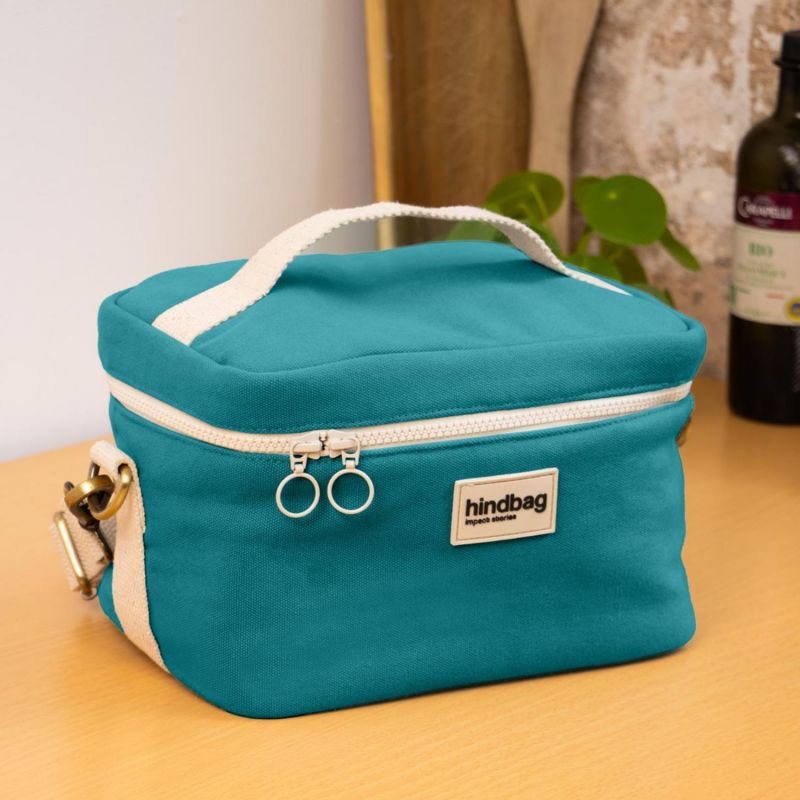 Lunch bag isotherme Igor Bleu Paon Hindbag Ambiance 2