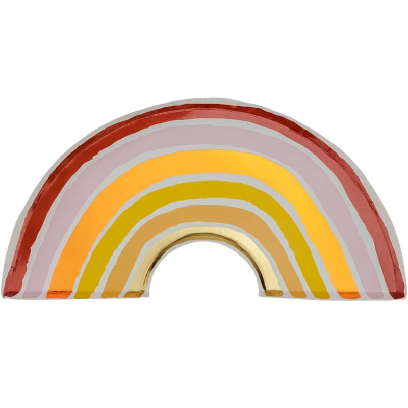Lot de 8 assiettes en carton Arc-en-ciel Arty Fêtes Factory