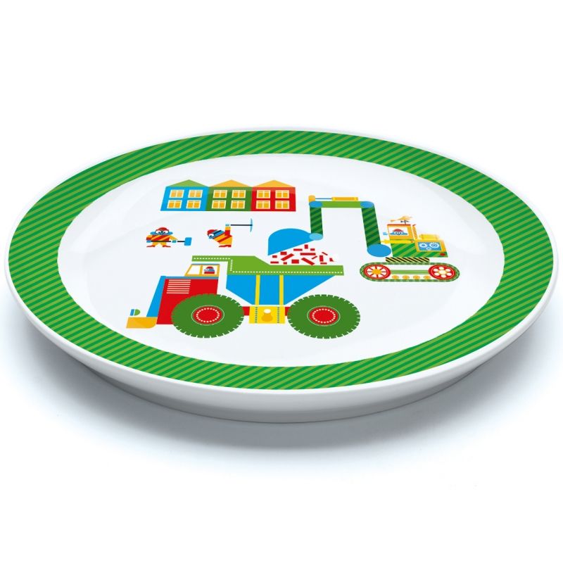 Assiette plate tracteur Bricotta Djeco