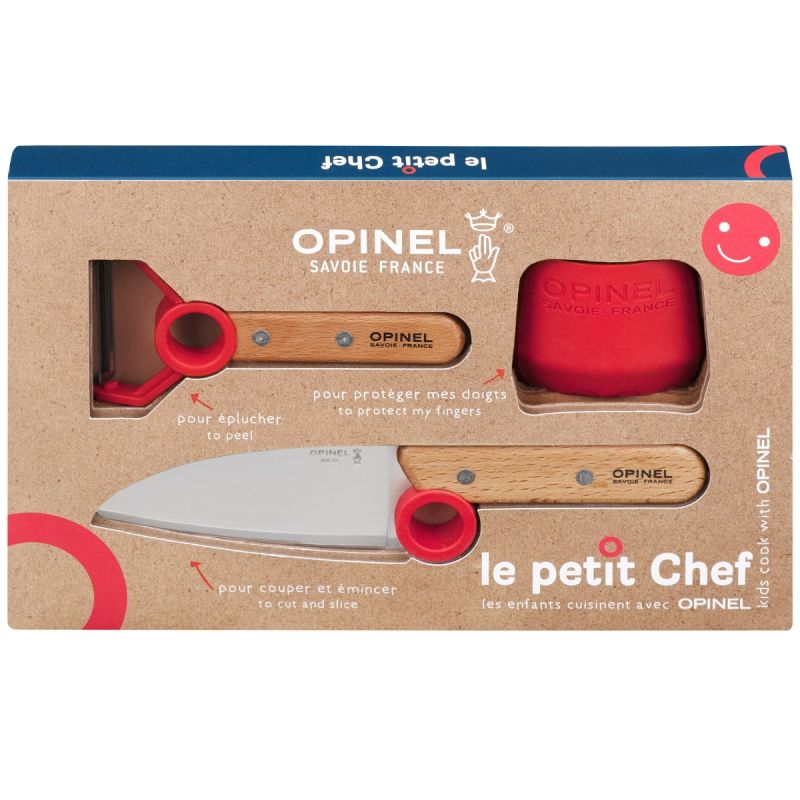 Coffret Le Petit Chef Rouge (3 pièces) Opinel