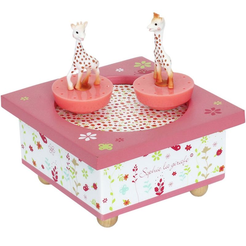 Boîte à musique magnétique bois Sophie la girafe Trousselier
