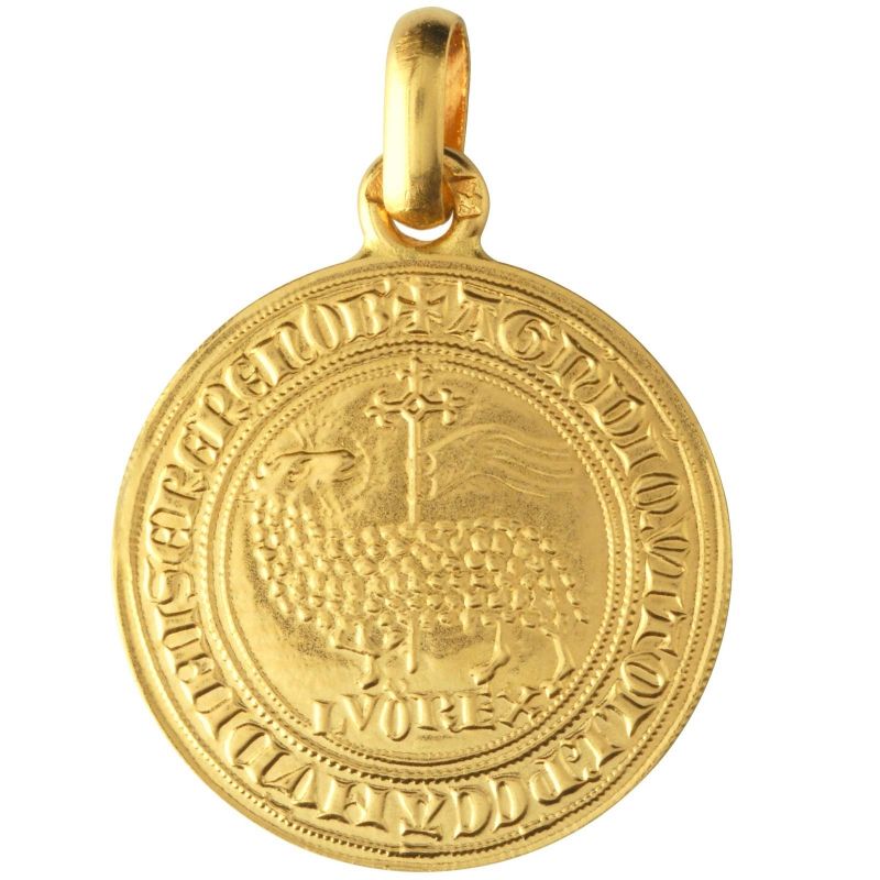 Médaille Agnel de Louis X 18 mm (or jaune 750°) Monnaie de Paris