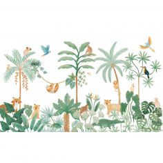 Papier peint panoramique Aventure dans la jungle - Lilipinso