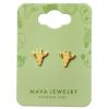 Boucles d'oreilles Girafe (Plaqué or 18 carats) Mava Packaging 2