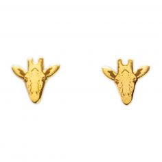 Boucles d'oreilles Girafe (Plaqué or 18 carats) - Mava