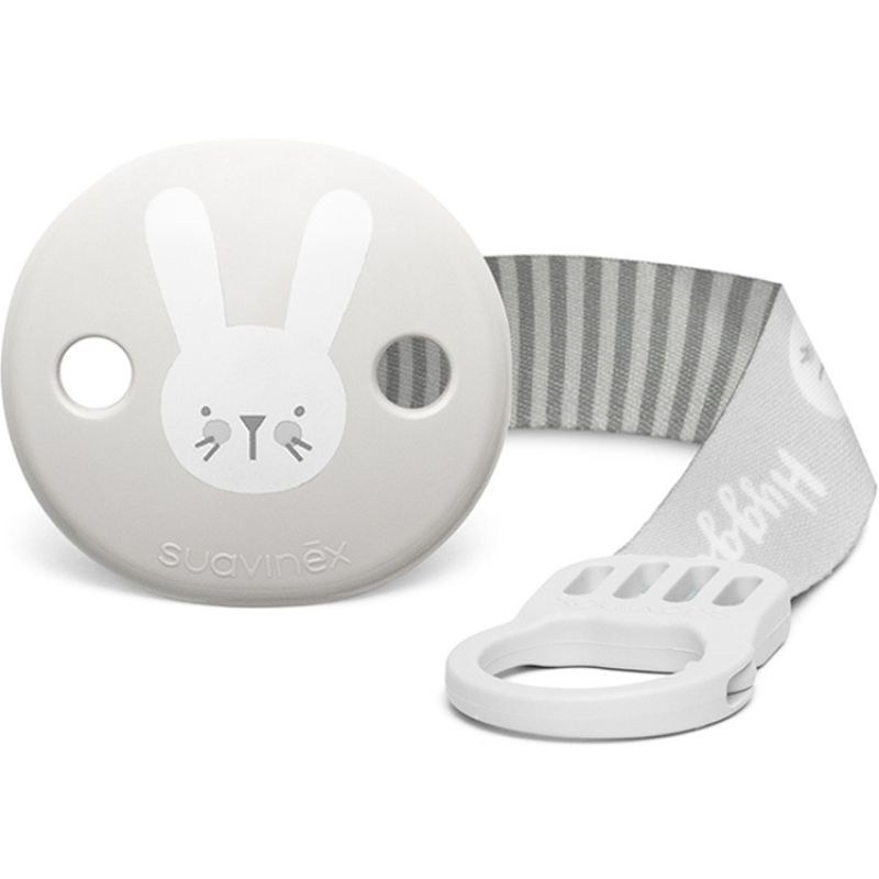 Attache sucette ruban Hygge Baby lapin gris Suavinex