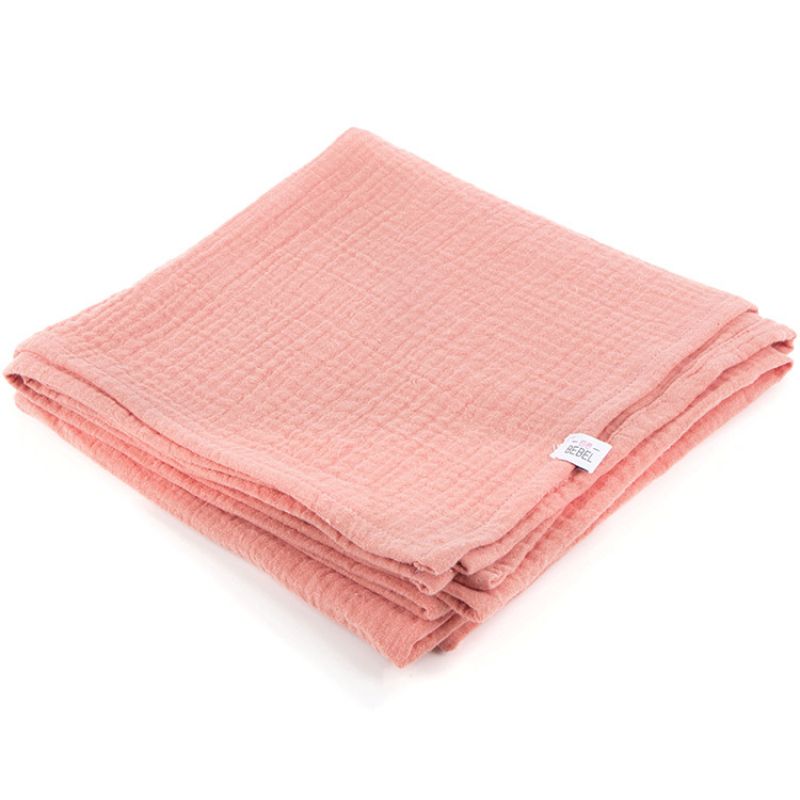 Lange en coton pêche (90 x 90 cm) BEBEL