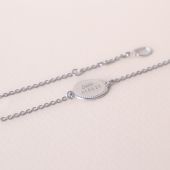 Bracelet médaille Madelaine (argent rhodié)