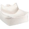 Fauteuil pouf et repose-pieds Cream White molletonné Wigiwama Produit 3