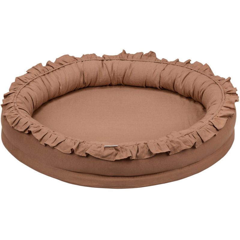 Tapis de jeu cocon à volants chocolat Pure nature Cotton&Sweets