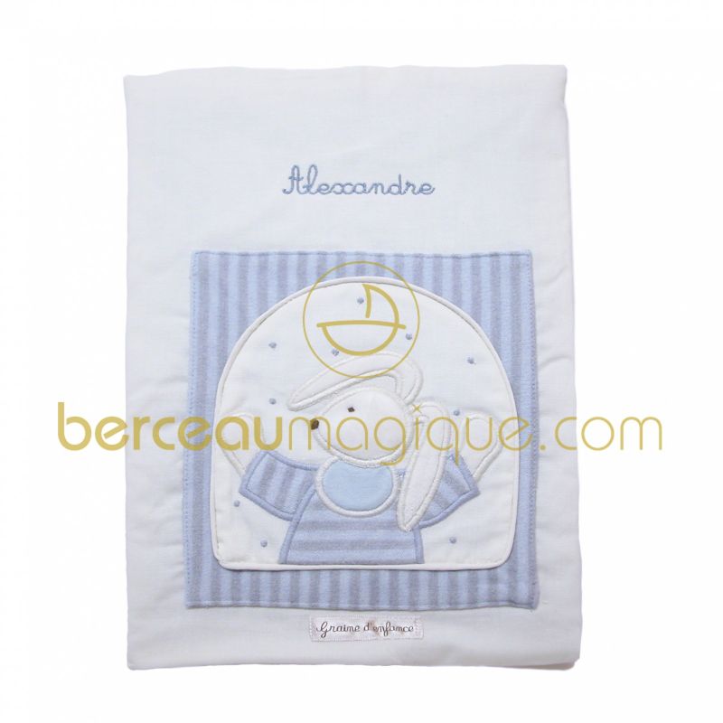Livre de naissance Lapin ciel (Avec broderie) Moulin Roty