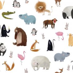 Papier peint Les animaux (50 cm x 10 m) - Lilipinso
