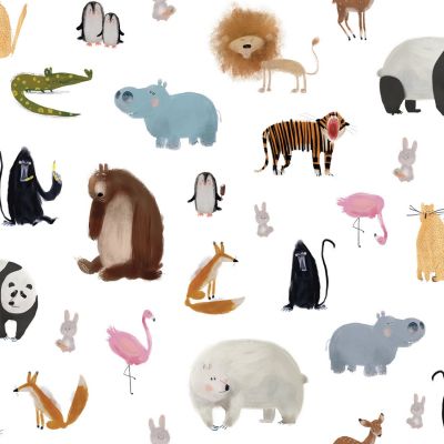 Papier peint Les animaux (50 cm x 10 m)