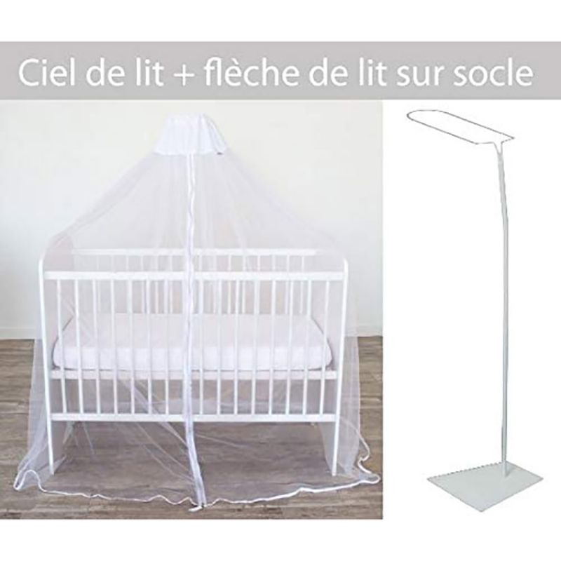 Ciel de lit moustiquaire + flèche sur socle pour lit Domiva Produit 1 grande taille