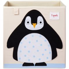 Cube de rangement en tissu Pingouin - 3 sprouts