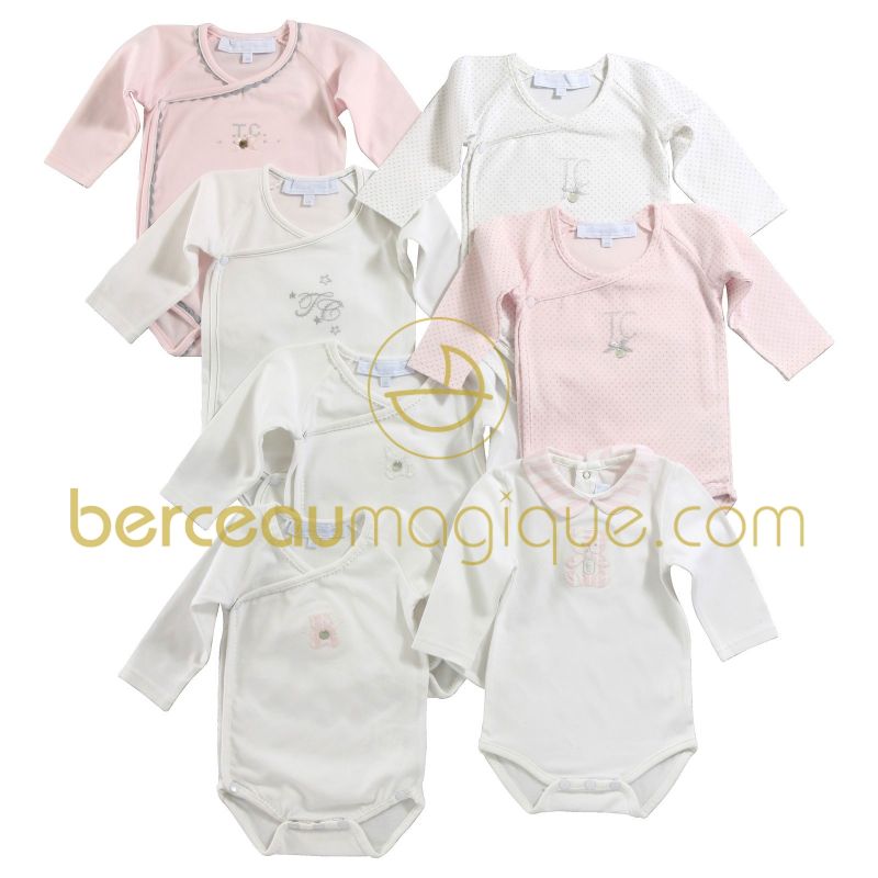 Set de naissance de 7 bodies fille Tartine et Chocolat